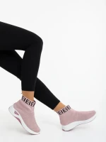 Дамски спортни обувки розови от текстилен материал Irenia