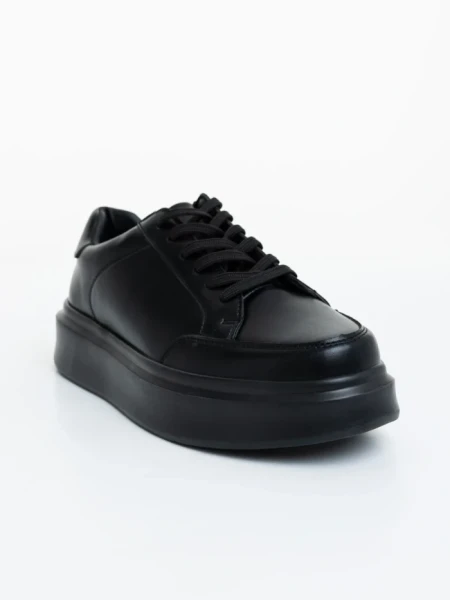 Мъжки черни спортни обувки от еко кожа Asante