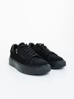 Мъжки спортни черни от  текстилна материя обувки Aslan