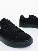 Мъжки спортни черни от  текстилна материя обувки Aslan