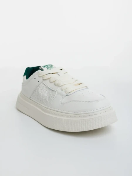 Мъжки бежови с зелено спортни обувки от екологична кожа Creed