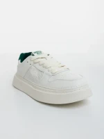 Мъжки бежови с зелено спортни обувки от екологична кожа Creed