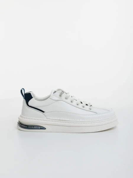 Мъжки бели с синю спортни обувки от еко кожа Kenney