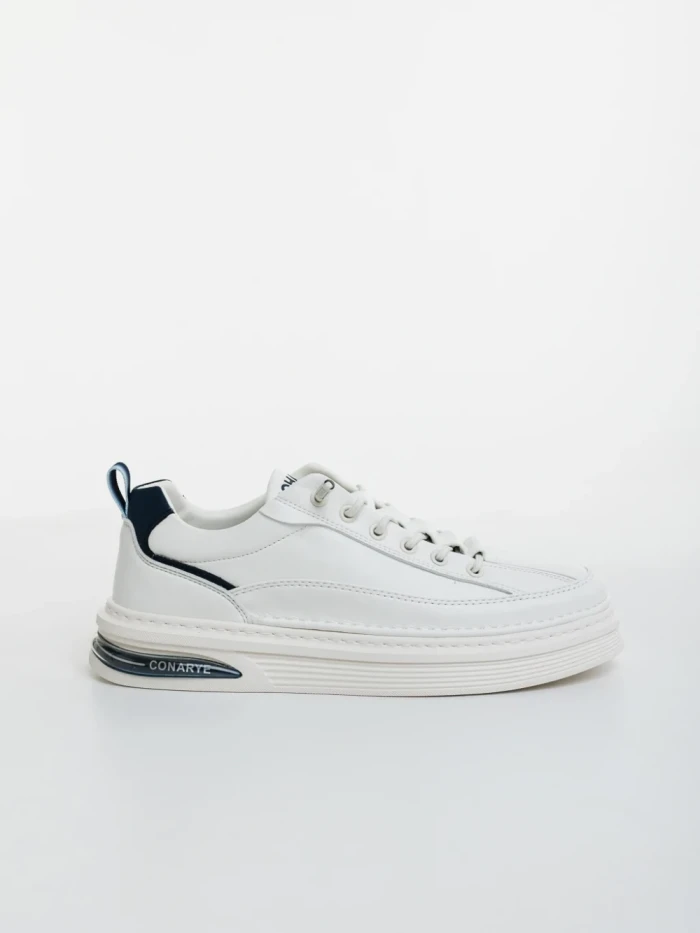 Мъжки бели с синю спортни обувки от еко кожа Kenney