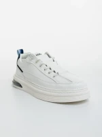 Мъжки бели с синю спортни обувки от еко кожа Kenney