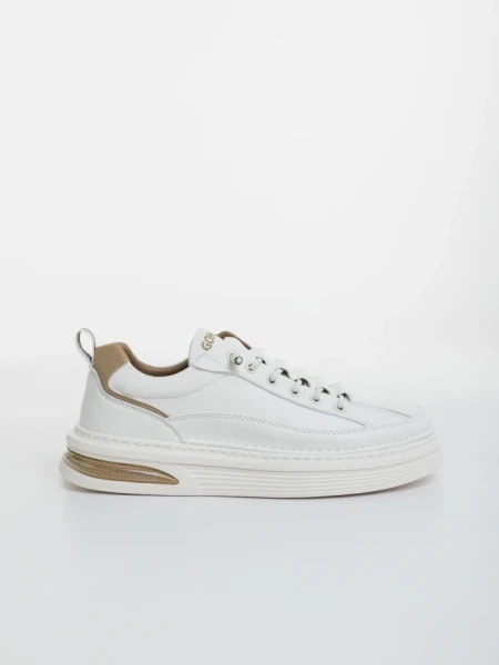 Мъжки бели с бежово спортни обувки от еко кожа Kenney