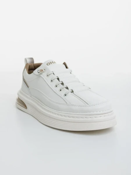 Мъжки бели с бежово спортни обувки от еко кожа Kenney