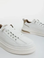 Мъжки бели с бежово спортни обувки от еко кожа Kenney