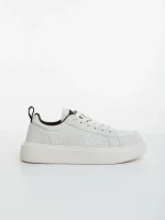 Мъжки бели с кафяво спортни обувки от еко кожа Darrian