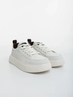 Мъжки бели с кафяво спортни обувки от еко кожа Darrian