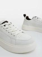 Мъжки бели с кафяво спортни обувки от еко кожа Darrian