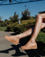 Дамски мокасини камел от екологична кожа Belora