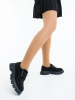 Дамски ежедневни обувки черни от текстилен материал Norya
