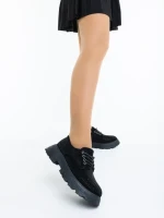 Дамски ежедневни обувки черни от текстилен материал Norya