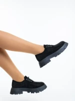 Дамски ежедневни обувки черни от текстилен материал Norya