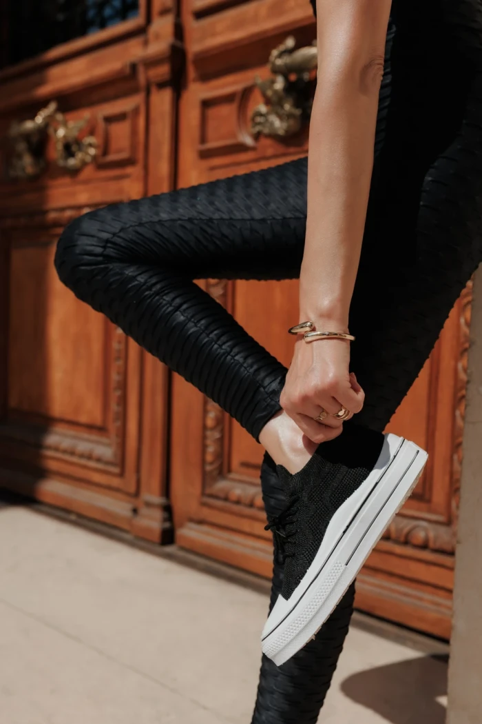 Дамски кецове  черни  от текстилен материал  Iraza