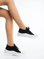 Дамски кецове  черни  от текстилен материал  Iraza