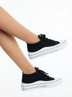 Дамски кецове  черни  от текстилен материал  Iraza