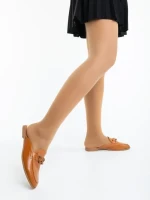 Дамски чехли камел от екологична кожа Mervana