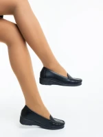 Дамски мокасини черни от екологична кожа Belora