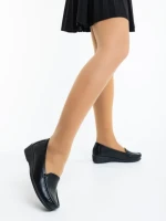Дамски мокасини черни от екологична кожа Belora