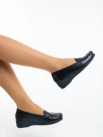 Дамски мокасини черни от екологична кожа Belora