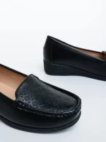 Дамски мокасини черни от екологична кожа Belora