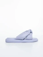 Дамски чехли лилави от екологична кожа Sarada