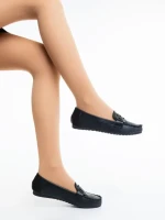 Дамски мокасини черни от екологична кожа Pamena