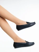 Дамски мокасини черни от екологична кожа Pamena