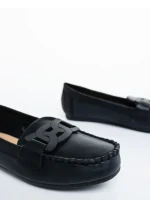 Дамски мокасини черни от екологична кожа Pamena