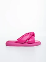 Дамски чехли розови от екологична кожа Sarada