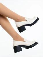 Дамски мокасини бежови от екологична кожа Zadal