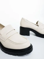 Дамски мокасини бежови от екологична кожа Zadal