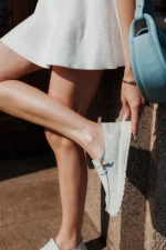 Дамски ежедневни обувки светло бежови от текстилен материал Manara