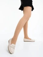 Дамски мокасини бежови от екологична кожа Pamena