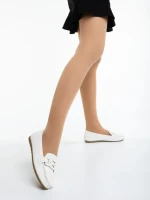 Дамски мокасини бели от екологична кожа Pamena