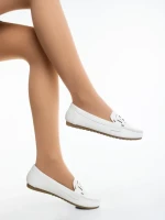 Дамски мокасини бели от екологична кожа Pamena