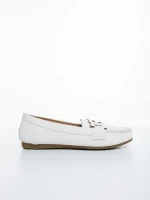 Дамски мокасини бели от екологична кожа Pamena
