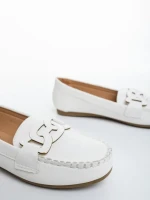 Дамски мокасини бели от екологична кожа Pamena