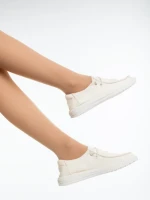 Дамски ежедневни обувки бежови от текстилен материал Mirada