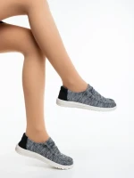 Дамски ежедневни обувки черни от текстилен материал Maziva