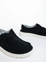 Дамски ежедневни обувки черни от текстилен материал Mirada