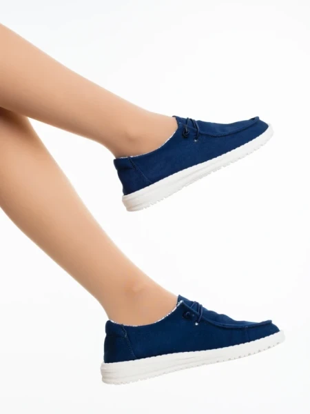 Дамски ежедневни обувки сини от текстилен материал Mirada