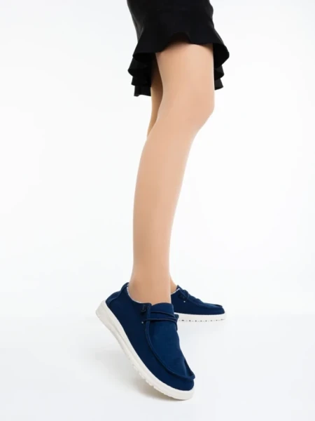 Дамски ежедневни обувки сини от текстилен материал Mirada