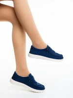 Дамски ежедневни обувки сини от текстилен материал Mirada