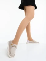 Дамски ежедневни обувки бежови от текстилен материал Midona