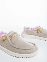 Дамски ежедневни обувки бежови от текстилен материал Midona