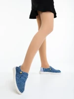 Дамски ежедневни обувки сини от текстилен материал Midona