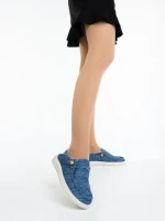 Дамски ежедневни обувки сини от текстилен материал Midona